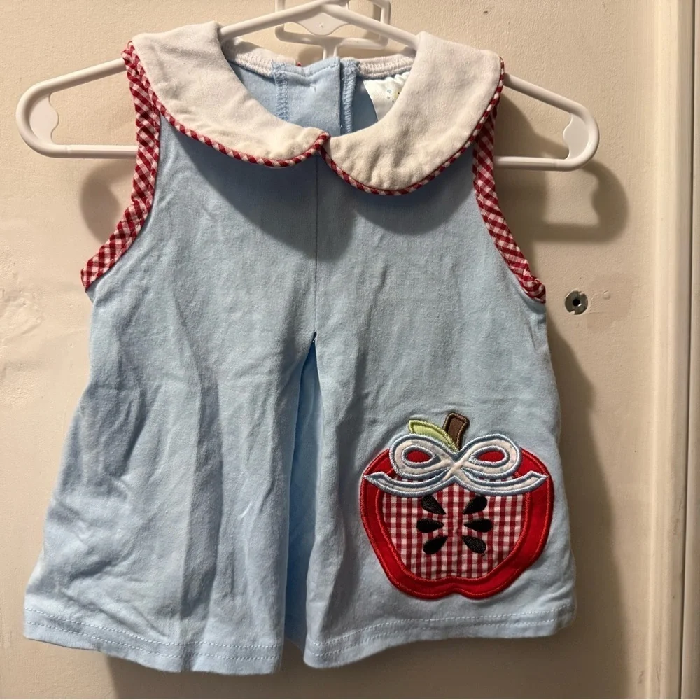 Stitchy Fish Cutie to the Core Applique Diaper Set
